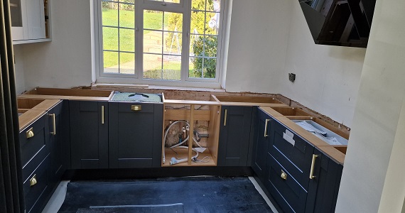 carrara crystal quartz kitchen worktop befor