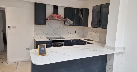 honeycom quartz kitchen worktop After