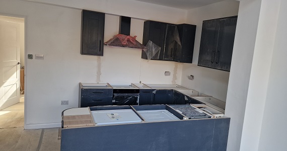 honeycom quartz kitchen worktop befor