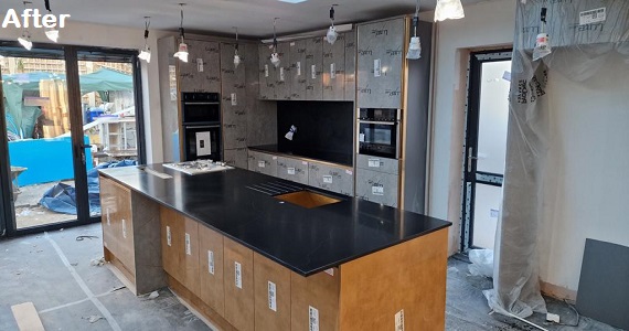 kitchen-worktops fitting and installation-before-and-after-london