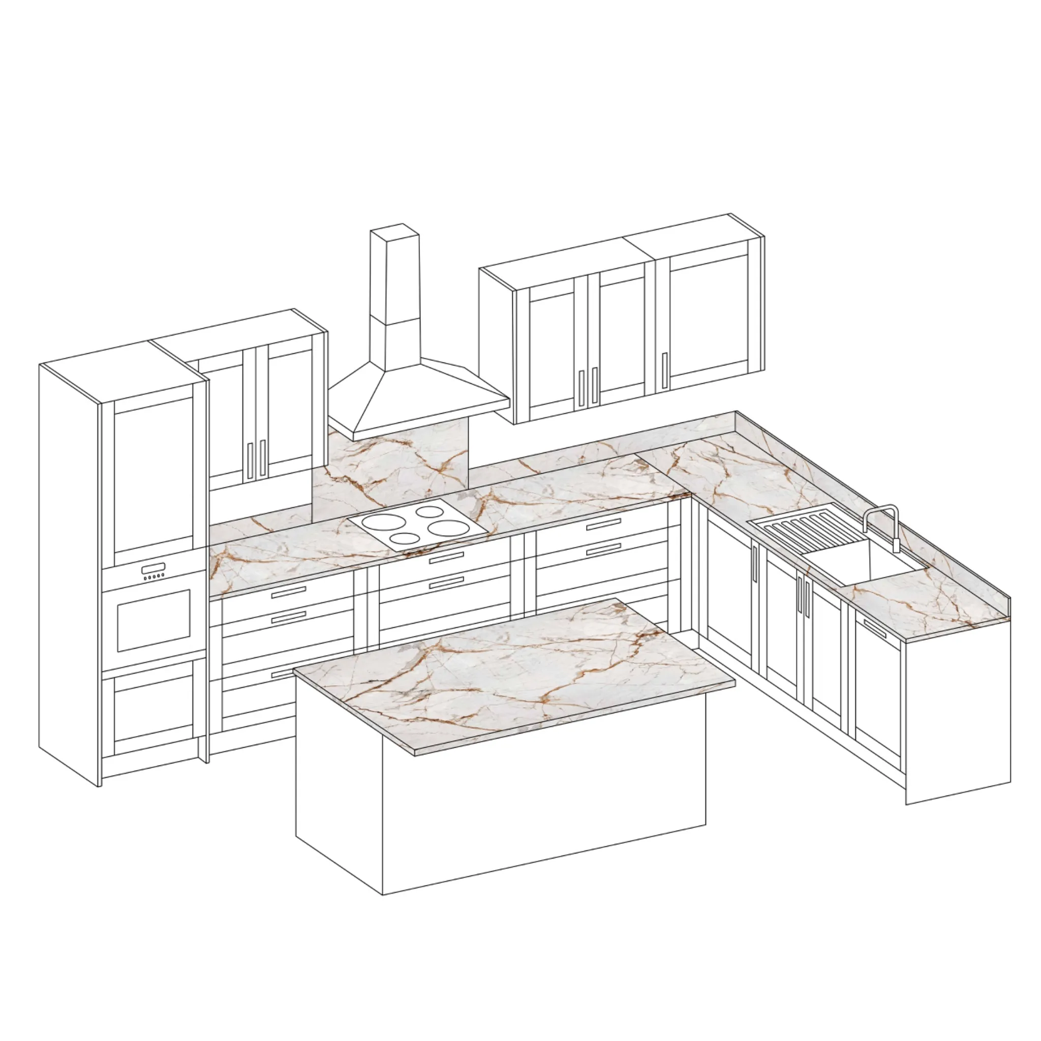 Dekton Awake medium kitchen price example