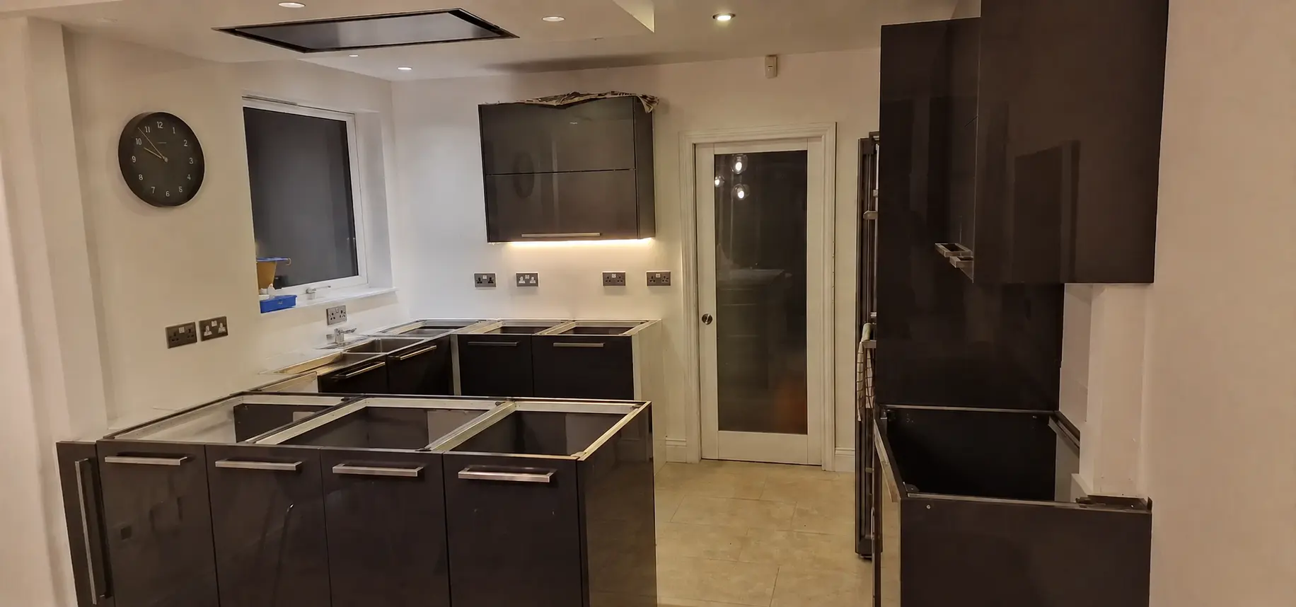 Before Dekton island replacement in Ealing Before Dekton island and waterfall end replacement in Ealing