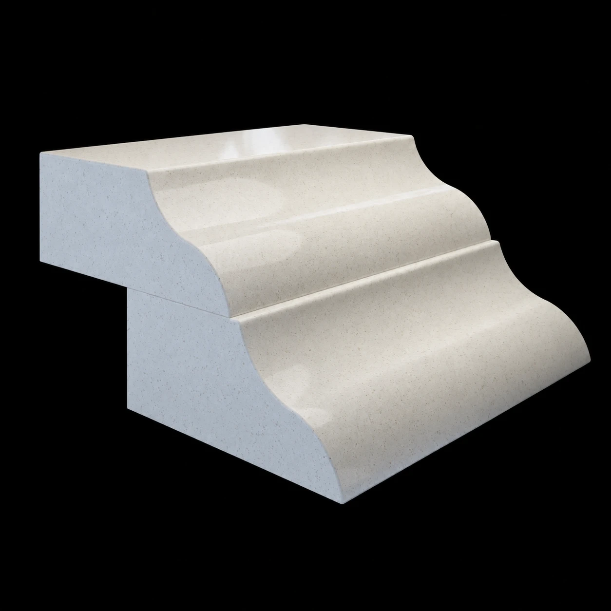 Double Ogee kitchen worktop edge profile