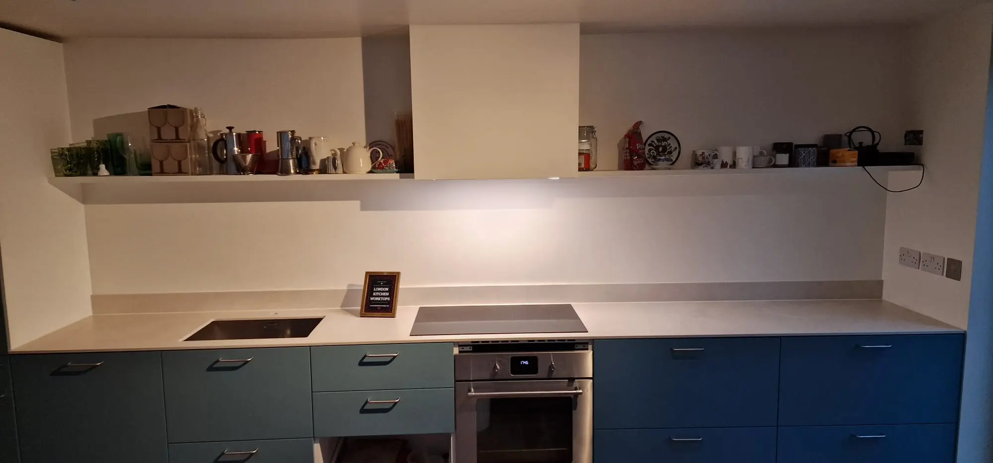 Porcelain worktops installed in a modern kitchen near Northfields