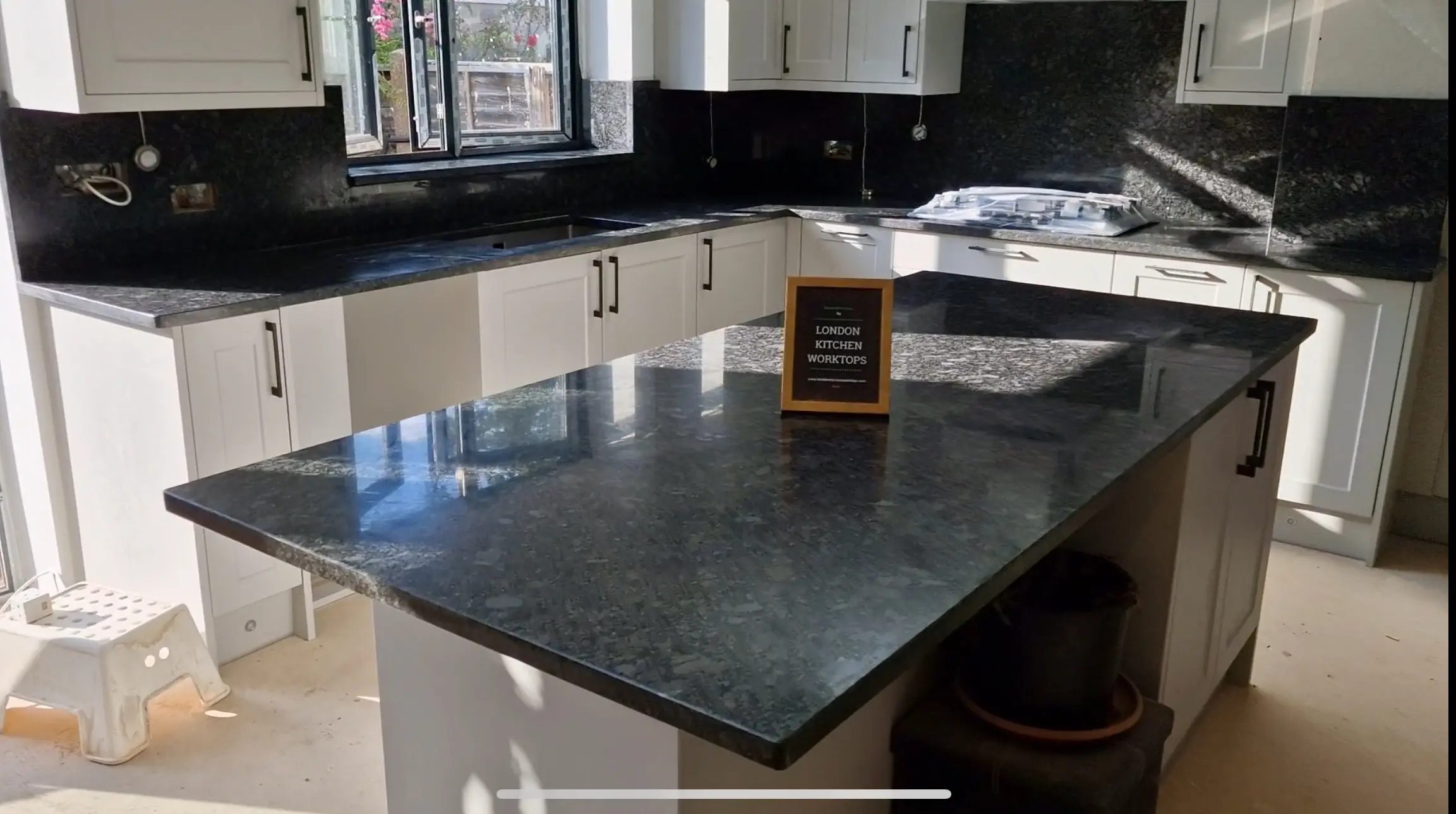 Granite worktop replacement in Acton with bespoke cut-outs