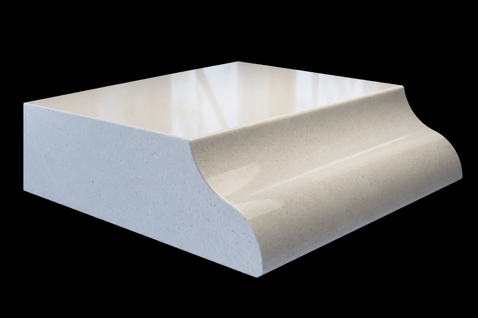 Ogee kitchen worktop edge profile
