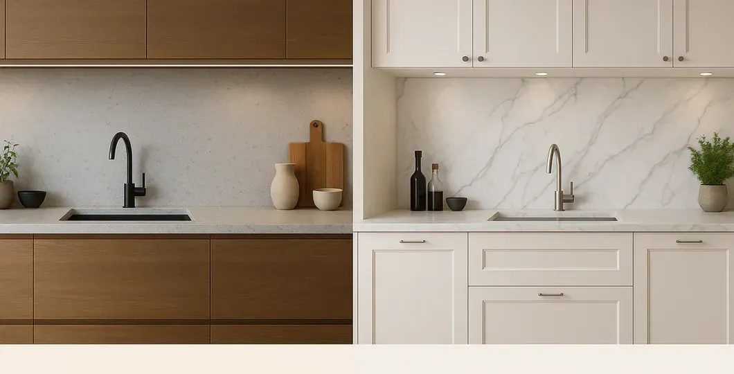 Quartz vs marble worktops