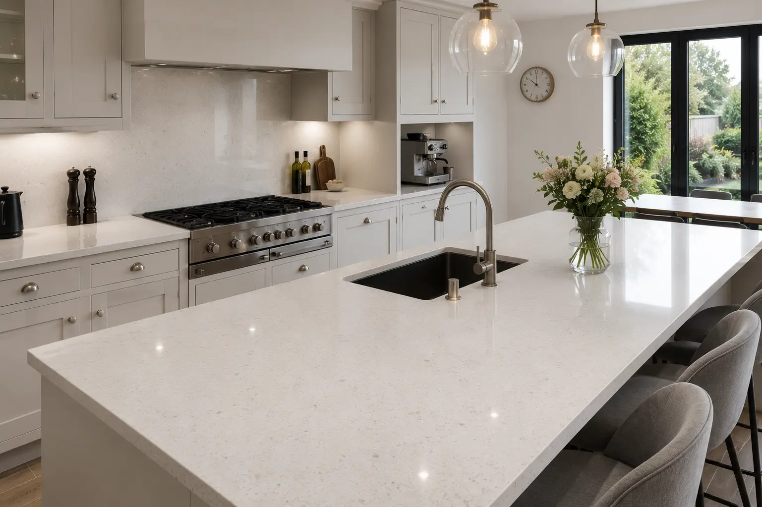 Quartz Worktop Replacement Hanwell Oaklands Road Quartz worktop replacement project in Hanwell on Oaklands Road