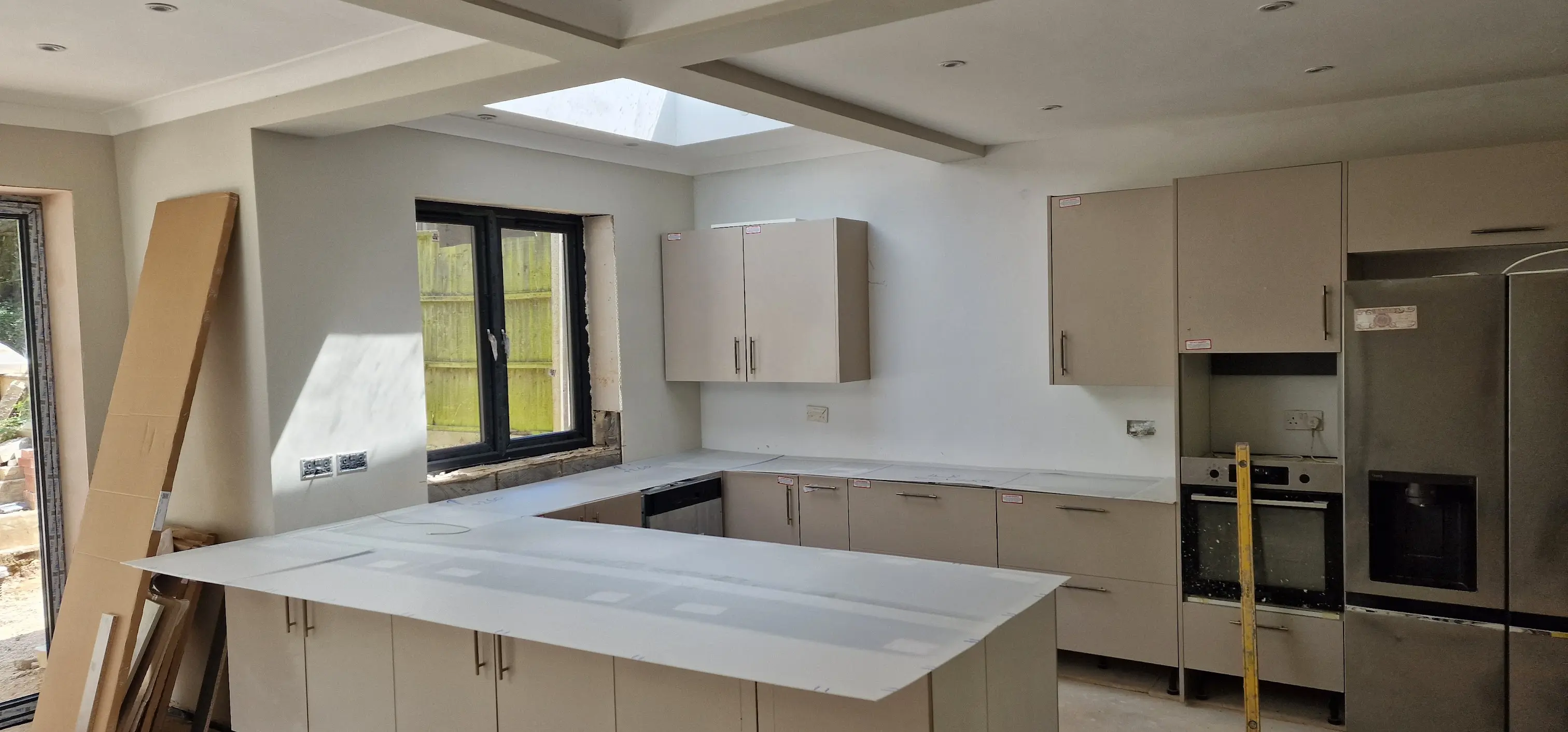 Digital templating for quartz worktops before fabrication in a Hampton property